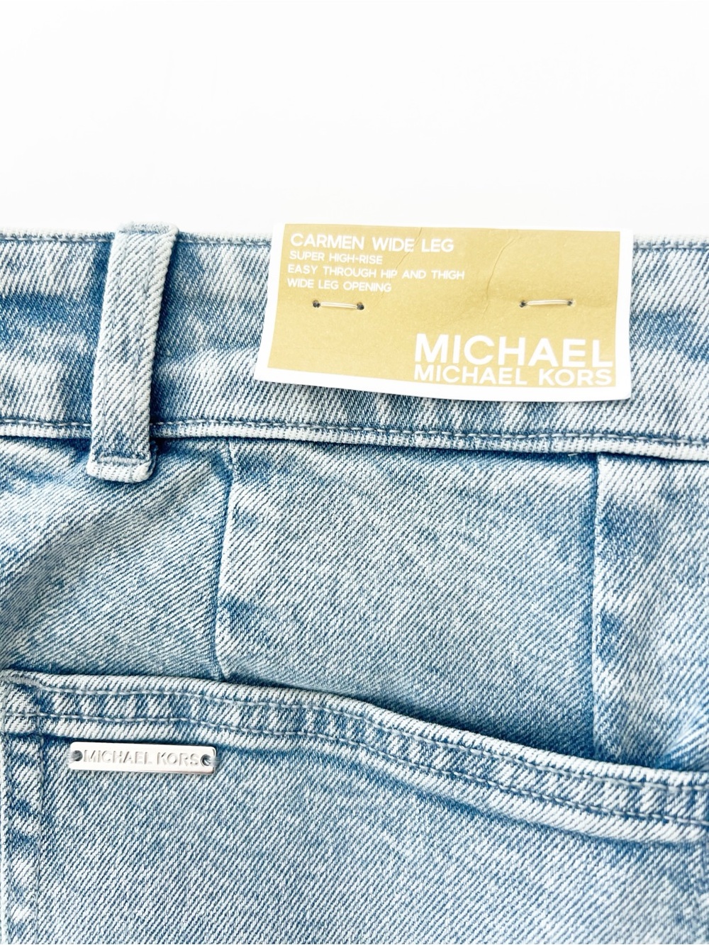 Michael Kors Carmen Wide Leg Super High Rise Jeans 18W NWT - Picture 4 of 8